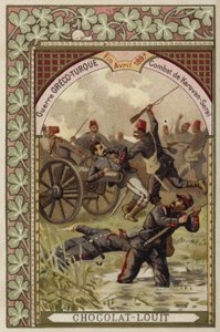 Slaget vid Karavan-Serai, grekisk-turkiska kriget, april 1897 av French School
