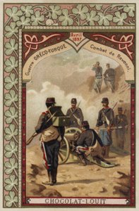 Slaget vid Revenni, grekisk-turkiska kriget, april 1897 av French School