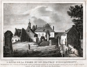 Slaget vid Waterloo. (gravyr, ca 1830) av French School