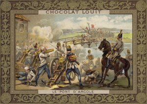 Slaget vid bron över Arcole, Italien, 1796 av French School