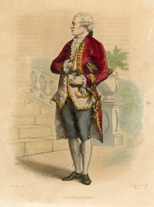 Beaumarchais (färgad gravyr) av French School