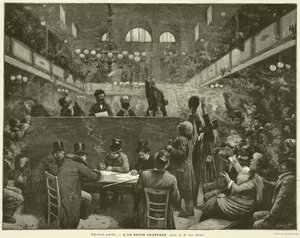 Beaux-Arts, At the Salle Graffard, målning av M Jean Beraud (gravyr) av French School