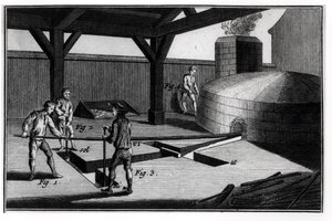 Bell Making, från Encyclopedia av Denis Diderot (1713-84) 1751-72 av French School