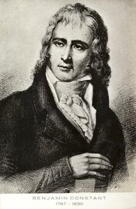 Benjamin Constant (1767-1830), schweiziskfödd fransk politiker och författare (litografi) av French School