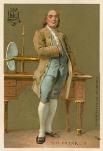 Benjamin Franklin, amerikansk vetenskapsman, uppfinnare och politiker. Pedagogiskt kort.