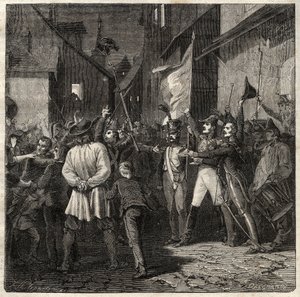 Bertons konspiration 1822 - General Jean Baptiste Breton (Jean-Baptiste) dit Berton (1769-1822) etablerade en provisorisk regering i Thouars 1822 - av French School