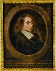 Blaise Pascal ... (olja på duk) av French School