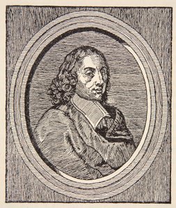 Blaise Pascal, illustration från History of the French Nation, Sciences, Volumes I & II, av Gabriel Hanotaux (1853-1944), 1924 av French School
