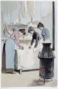 Blechisseuses - i "" Våra samtida"" av Octave Uzanne av French School