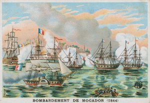Bombardement av Mogador, Marocko, av fransmännen, 1844 av French School