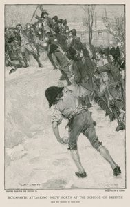 Bonaparte attackerar snöfort på School of Brienne av French School
