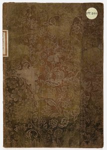 Bok om etiketten för hertigpalatset i Lucca, Lucca, 1805 (broderad textil och papper) av French School