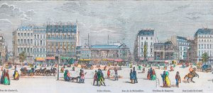 Boulevard des Italians södra sidan och Boulevard des Capucines södra sidan - rue de Choiseul - Kinesiska bad - rue de la Michodiere - Pavillon de Hannover - rue Louis-le-Grand - Gravyr i "Tableau-de-Paris" av Edmond Texier 1852 av French School