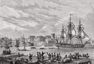 Brest 1791, graverad av Le Breton, från 
