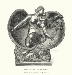 Brons föreställande Venus födelse, av Le Mosca (gravyr) av French School