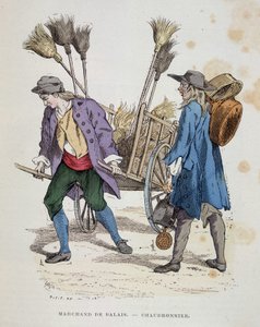 Kvasthandlare och pannmakare - i "Paris dräkter genom århundradena" av French School