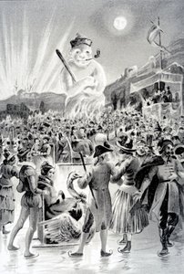 Budapest, illustration från The Snow Man av George Sand, 1887 av French School