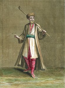 Bulgarisk kostym, illustration från Recueil de Costumes du Levant, 1707-8 av French School