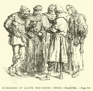 Bürger von Laon diskutieren über ihre Charta