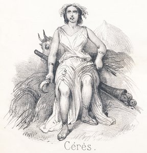 C Ceres: Dotter till Saturnus och Cybele Hon utsågs till gudinna för mark eller jordbruk av French School
