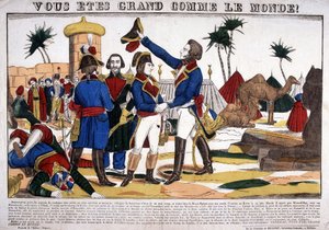 Kampanj (expedition) i Egypten (1798-1801) ledd av Napoleon Bonaparte 1799. Bild av Epinal av French School