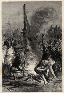 Kannibalism - Tierra del Fuego i Chile på 1800-talet - Kannibalism - Tierra del Fuego i Chile på 1800-talet - gravyr från "" L