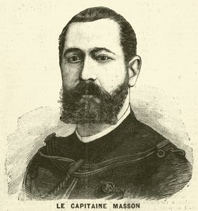 Kapten Pierre Masson, fransk soldat och upptäcktsresande (gravyr) av French School