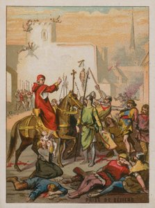 Korsfararnas tillfångatagande av Beziers 1209 av French School