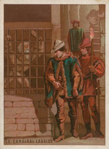 Kardinal Jean La Balue i fängelse 1469 av French School