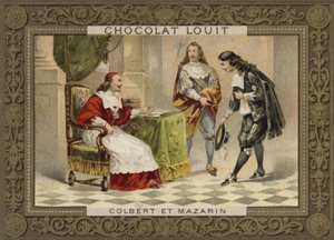 Kardinal Mazarin och Jean-Baptiste Colbert, franska statsmän, 1600-talet