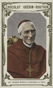 Kardinal Richard, archeveque de Paris (färgat foto) av French School