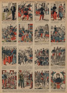 Karriär för den franske generalen Alfred Chanzy (färgad gravyr) av French School