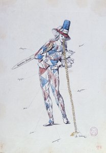 Karikatyr som satiriserar franska aristokratiska emigranter, ca 1792 av French School