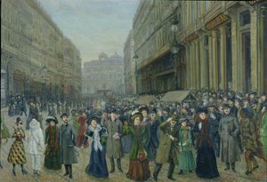 Karnevalen i Lille (olja på duk) av French School