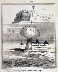 Tecknad film: Ny vegetation på Röda havet (brittisk svamp som koloniserar Egypten) - 1868-02-01 av French School