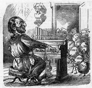 Tecknad av den tyske kompositören Richard Wagner (1813-1883) av French School