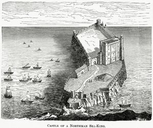Castle of a Northman Sea- King, c.1880 av French School