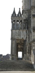 Cathedrale de chartres, detalj av den södra portalen av French School