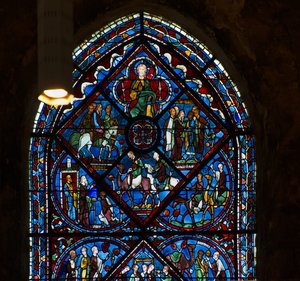 Cathedrale de chartres, målat glas: Josefs liv, hög detalj av French School