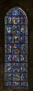 Cathedrale de chartres, målat glas: typologi passion av French School