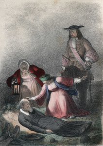 Katarina I av Ryssland (Marta Elena Skavronska, senare Marfa Samuilovna Skavronskaya) - Katarina I (1684 - 1727), ett barn, hittar pastor Skovronski, pastorn som uppfostrade henne, döende bland de döda i Mariembourg, en stad som invaderats av ryssarna - i  av French School