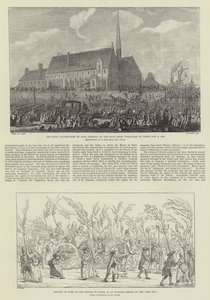 Hundraårsminnet av franska revolutionen (gravyr) av French School