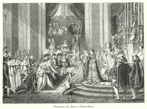 Kröningsceremoni i Notre-Dame av French School