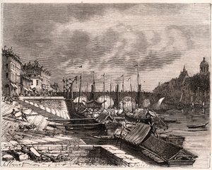 Chalon-sur-Saone (Chalon sur Saone) - Saone-et-Loire - gravyr i "La France illustrée: geografi, historia, statistisk administration" av V.-A. Maltbrunt. 1884 av French School