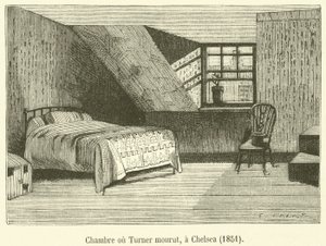 Rum där Turner dog, i Chelsea av French School