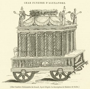 Alexander den stores begravningsvagn (gravyr) av French School