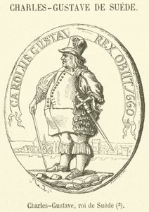 Charles-Gustave, roi de Suede (gravyr) av French School