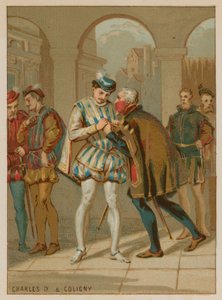 Charles IX tar råd från Coligny av French School