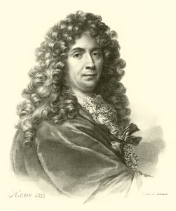 Charles Le Brun, porträtt (gravyr) av French School