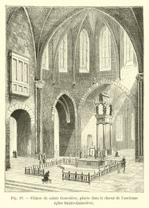 Chase of Saint Genevieve, placerad i kören i den gamla Sainte-Genevieve kyrkan av French School